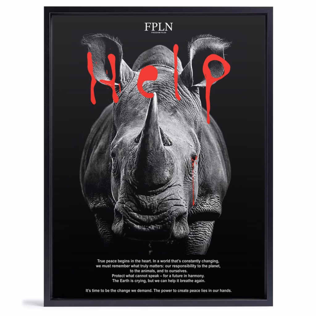 FPLN BILD “RHINO’S CRY ” 60x80cm